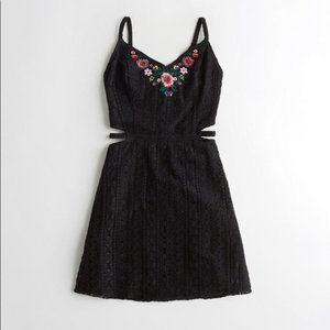 Hollister cut-out A-line Lace dress, XS, Black